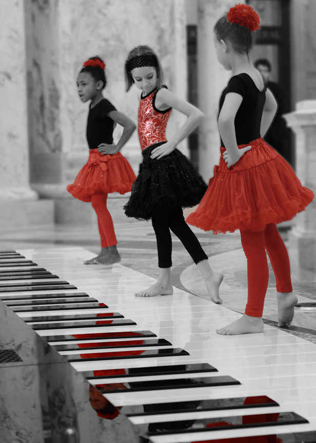 Dancer on Floor Piano